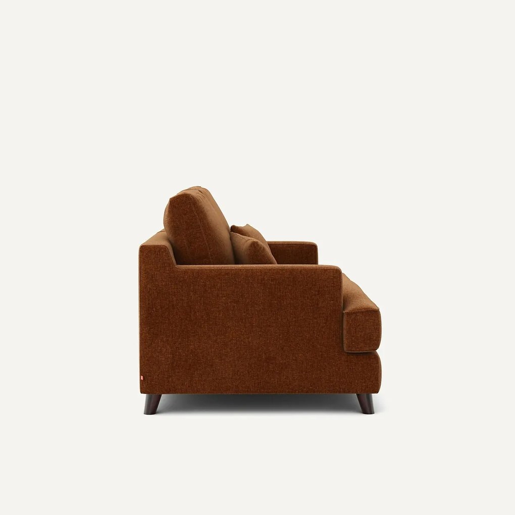 2-zits compacte bank in chenille fluweel, Alwine