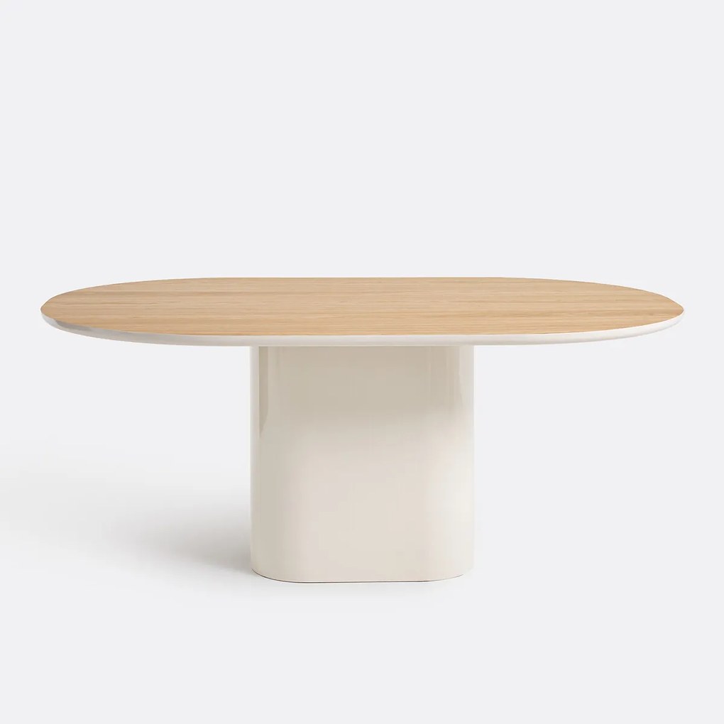 Eettafel in eiken fineer, 6/8 personen, Tamula