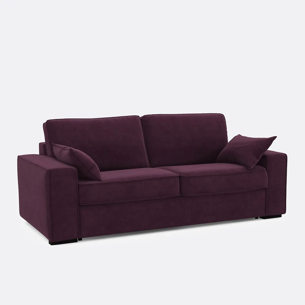 Slaapbank van fluweel, 2, 3 of 4 zits, Comfort BULTEX® Cécilia