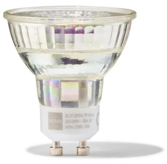 HEMA Led Spot Clear GU10 4.7W 345lm Dim