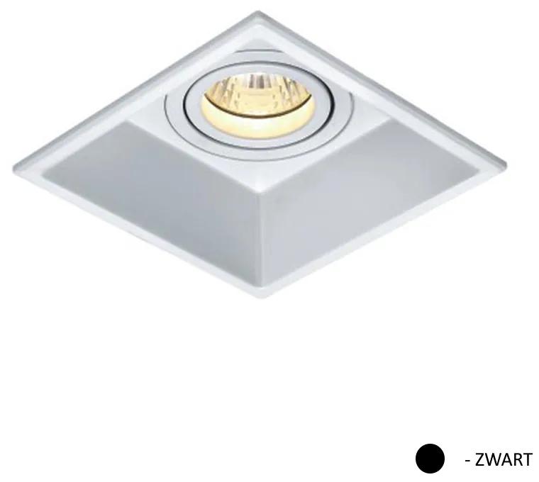 BWS Inbouwspot LED Lyra 13x13x4.3 cm 575Lm 6.8W 20°Aluminium Zwart