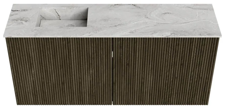 Mondiaz Joya DLux 90cm toiletmeubel shadow met wastafel faye links 1 kraangat glace