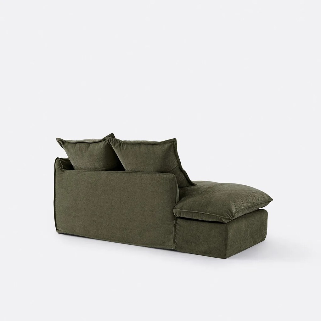 Longchair links, afneembare hoes, in gemêleerd polyester, ODNA