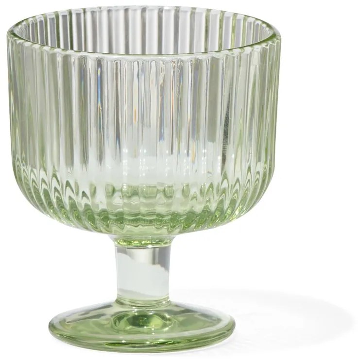 HEMA Aperitief Glas Bergen Streep Reliëf Groen 70ml