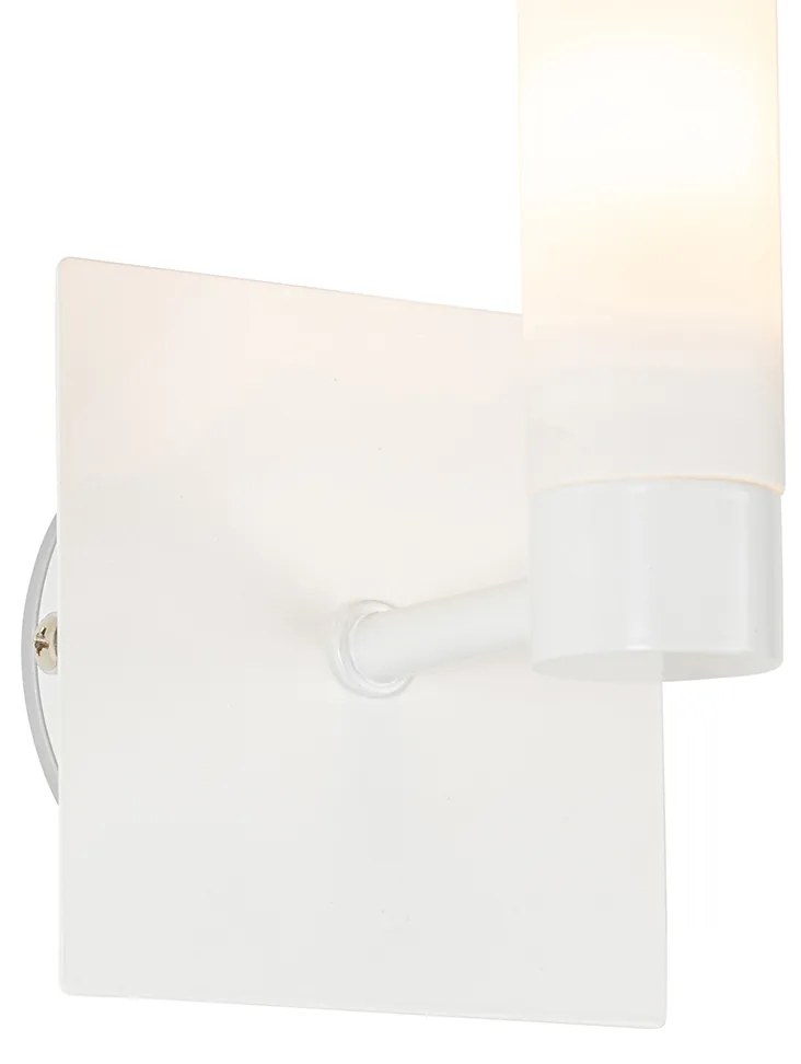 Moderne badkamer wandlamp wit IP44 - Bath Modern G9 IP44 vierkant Lamp