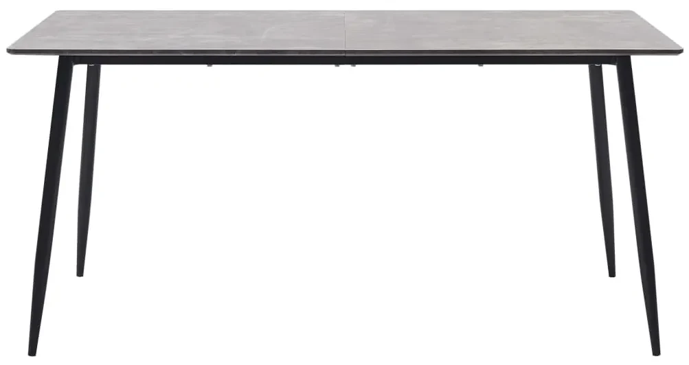 vidaXL Eettafel 160x80x75 cm MDF grijs