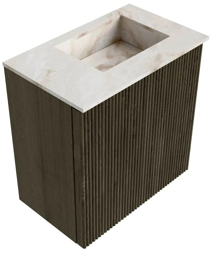 Mondiaz Joya DLux 40cm toiletmeubel shadow met wastafel faye rechts 1 kraangat frappe