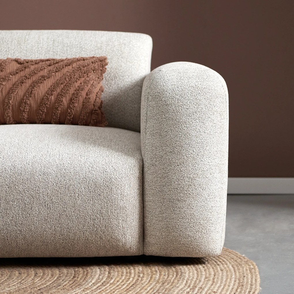 PEPP Interiors Soul Beige Hoekbank Met Chaise Longue Links