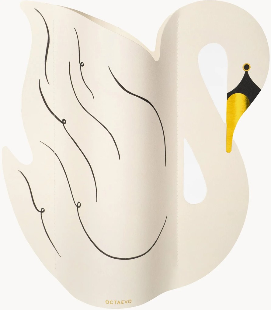 Decoratieve vaas Swan van papier, H 18 cm