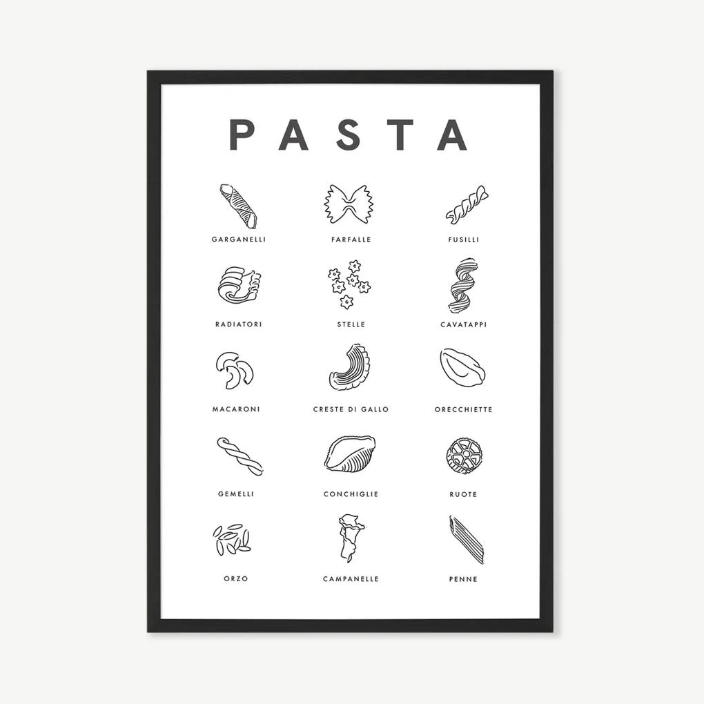 Violet Studio, 'Pasta Guide', ingelijste print (meer formaten beschikbaar)