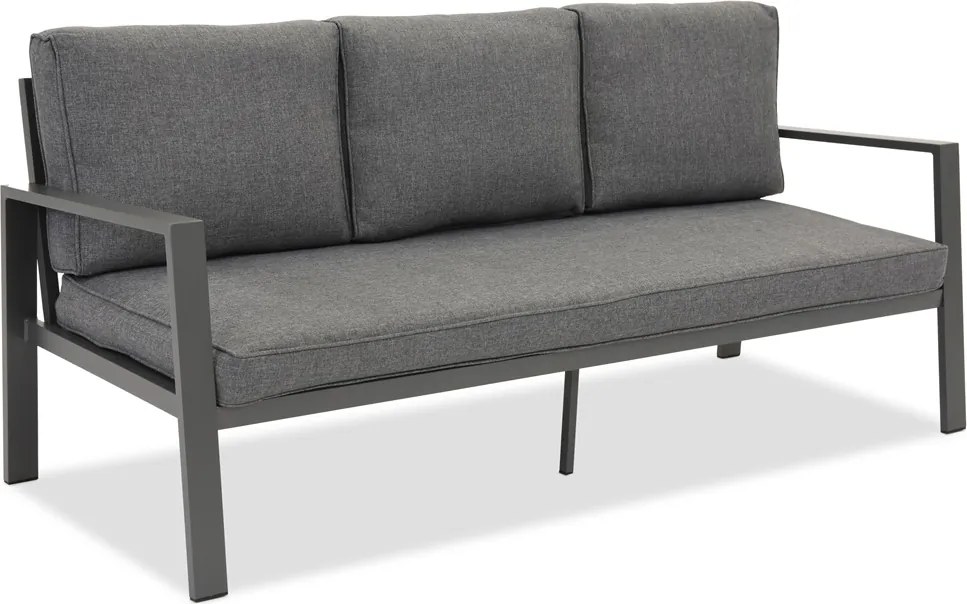 Zakintos Apetito 6 aluminium set met banken antraciet Garden Point