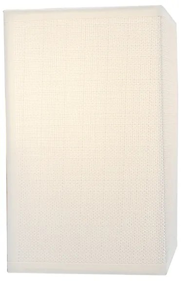 Moderne wandlamp jute wit met stoffen kap - Vete