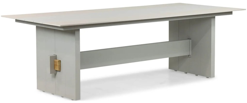 Dining Tuintafel rechthoekig 240 x 107 cm Aluminium Taupe Casbranka