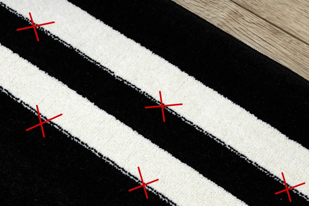 Tapijt HAMPTON Kader zwart - TWEEDE-KLASSE PRODUCT