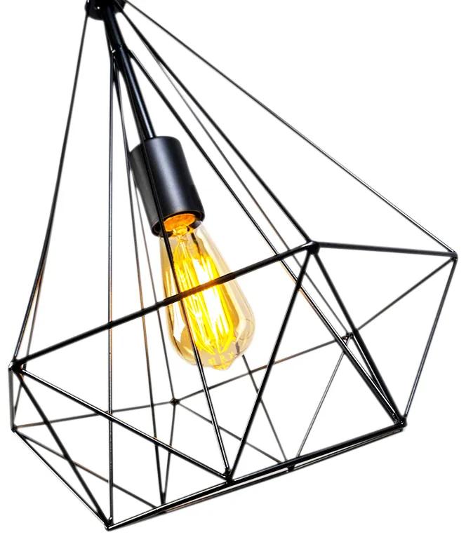 Industriële hanglamp zwart - Carcass Design, Modern Minimalistisch E27 Draadlamp Binnenverlichting Lamp