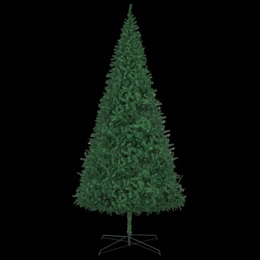vidaXL Kunstkerstboom met LED's en kerstballen 400 cm groen