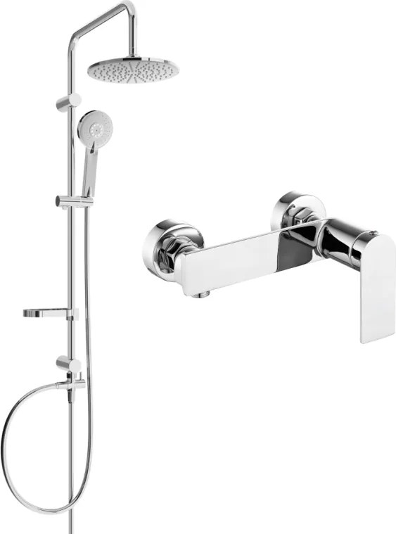 Mexen Carl Opbouw Douche Set met Regendouche en Douchekraan Zero, Chroom - 71140240-00