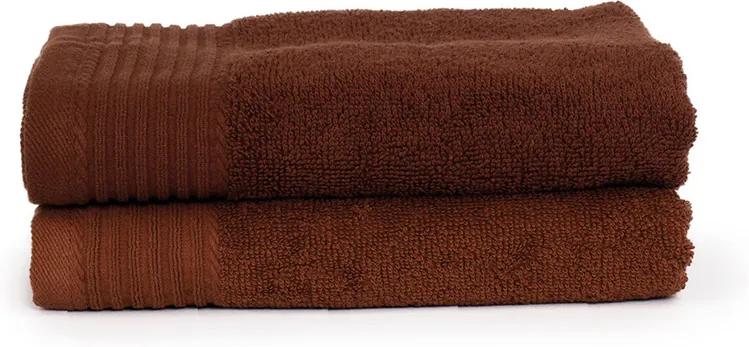 The One Towelling 2-PACK: Handdoek Basic - 50 x 100 cm - Bruin