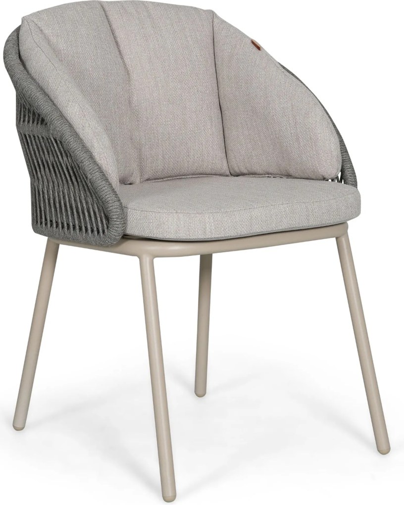 Tuinset Ronde Tuintafel 4 personen 140 cm Rope Zand/Beige  Santika Furniture Santika
