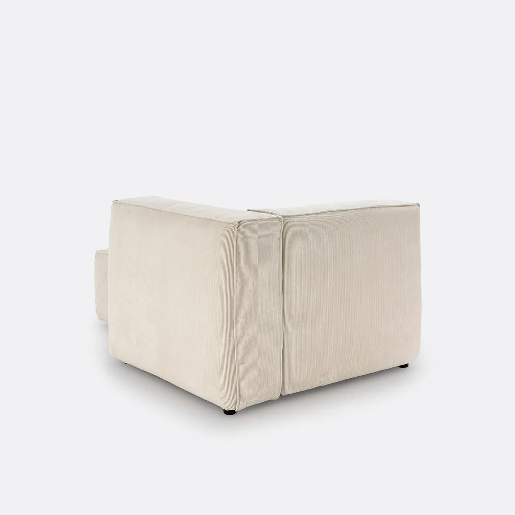 Modulaire longchair van geribd fluweel, Seven