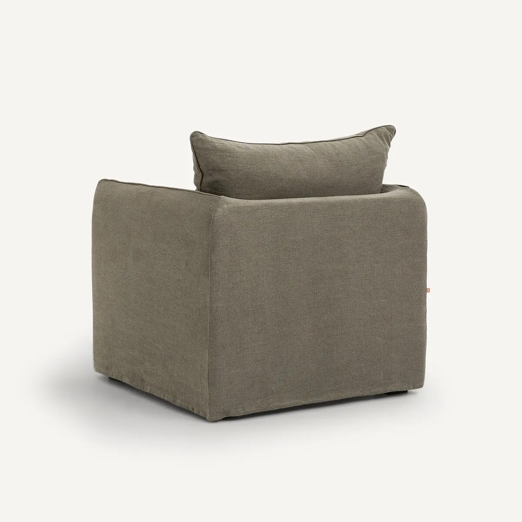 Fauteuil in dik stonewashed linnen, Neo Chiquito