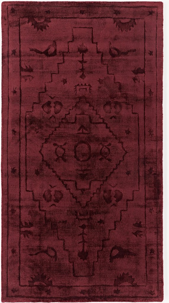 Handgeweven viscose vloerkleed Shaila