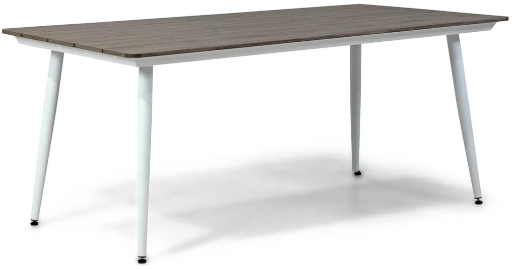 Tuinset 4 personen 180 cm Aluminium/Aluminium/polywood Wit Santika Furniture Soray