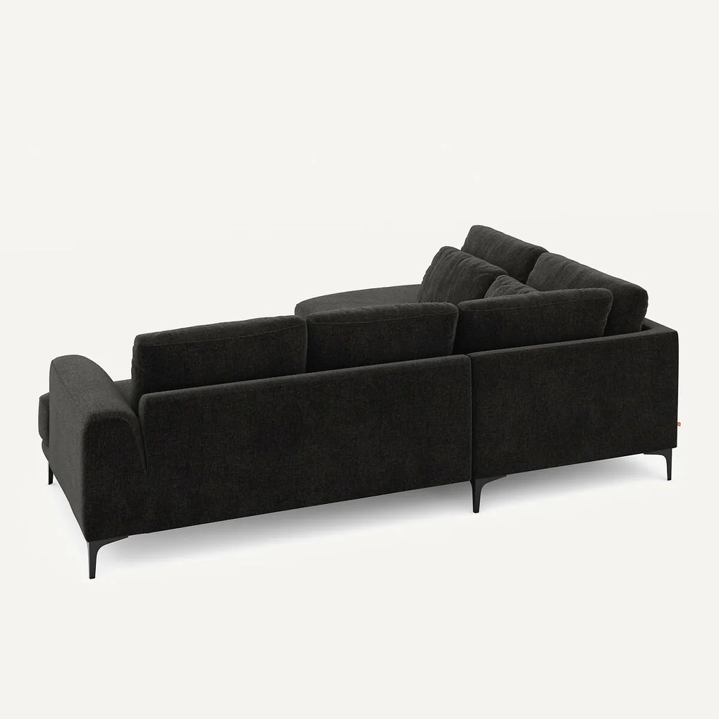 Hoekbank links fluweel chenille Marsile