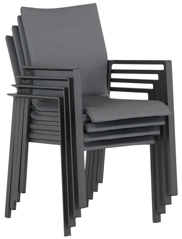 Lifestyle Garden Furniture Rome/Residence Dining Tuinset Aluminium/Textileen /Aluminium/textileen Grijs 7-delig