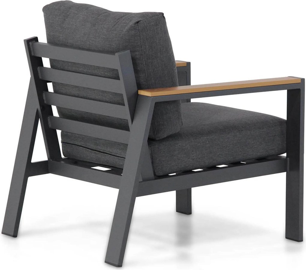 Stoel en Bank Loungeset 5 personen Aluminium/polywood Grijs Domani Furniture Roseto