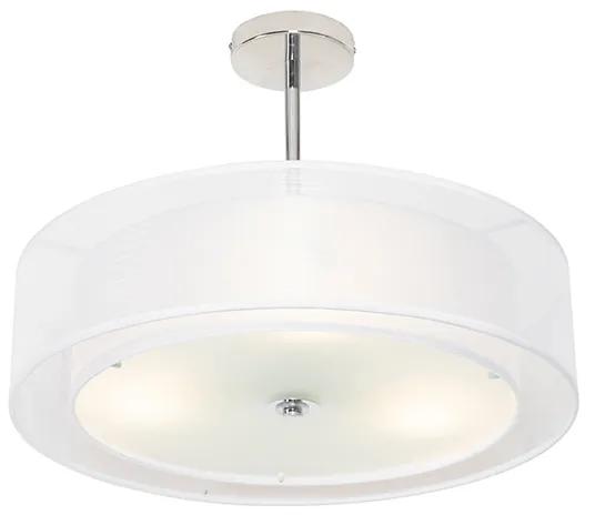 Stoffen Design plafondlamp wit - Pikka Design E27 rond Binnenverlichting Lamp