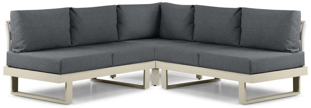 Hoek loungeset 5 personen Aluminium Taupe  Lifestyle Garden Furniture Lorenzo