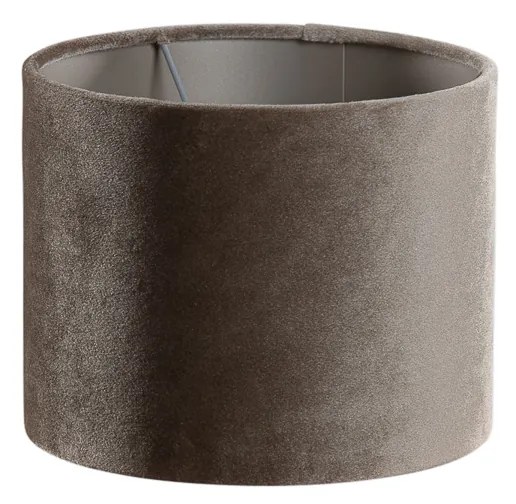 Velours lampenkap taupe rond 18/18/14 Klassiek / Antiek