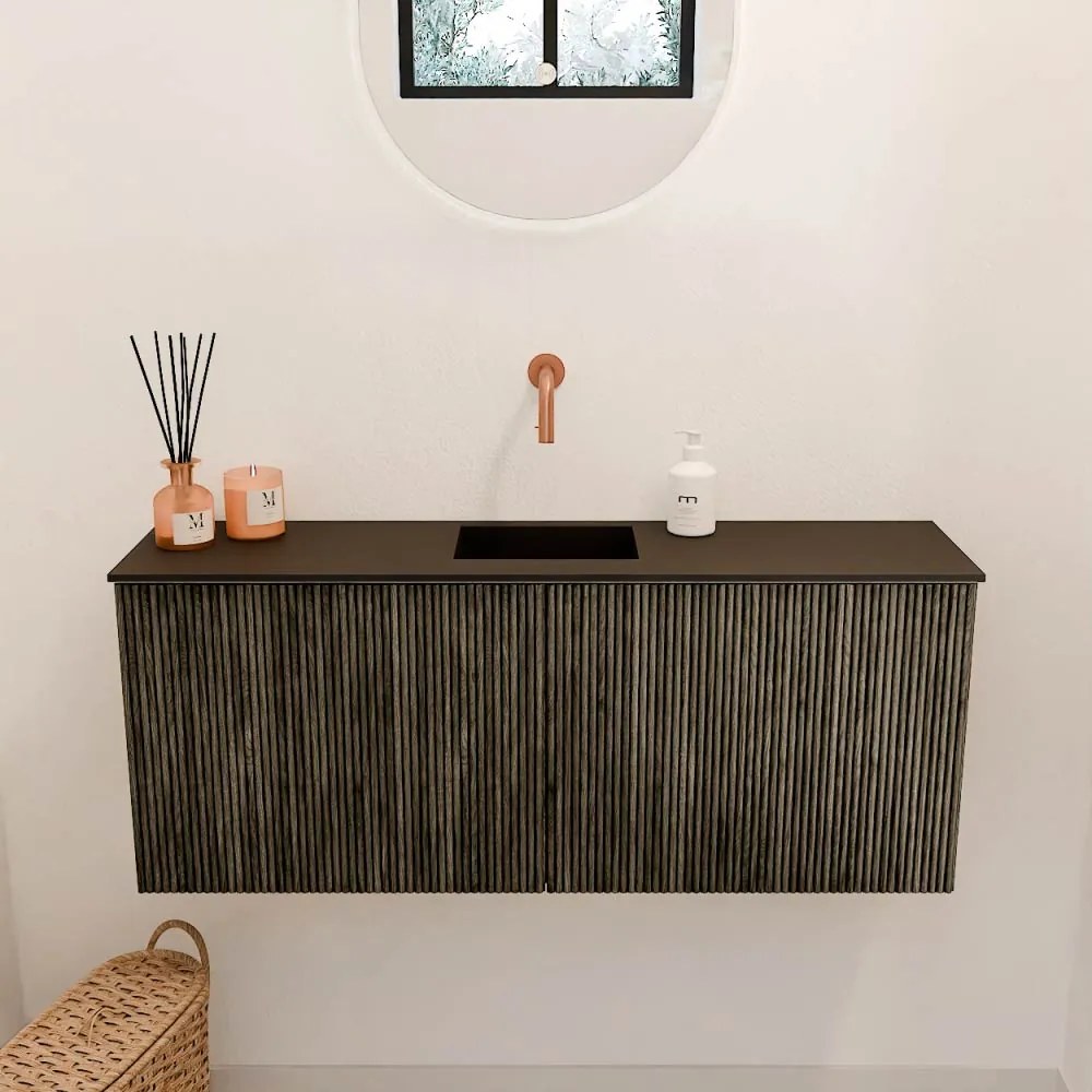 Mondiaz Joya 100cm toiletmeubel shadow met wastafel faye midden zonder kraangat urban