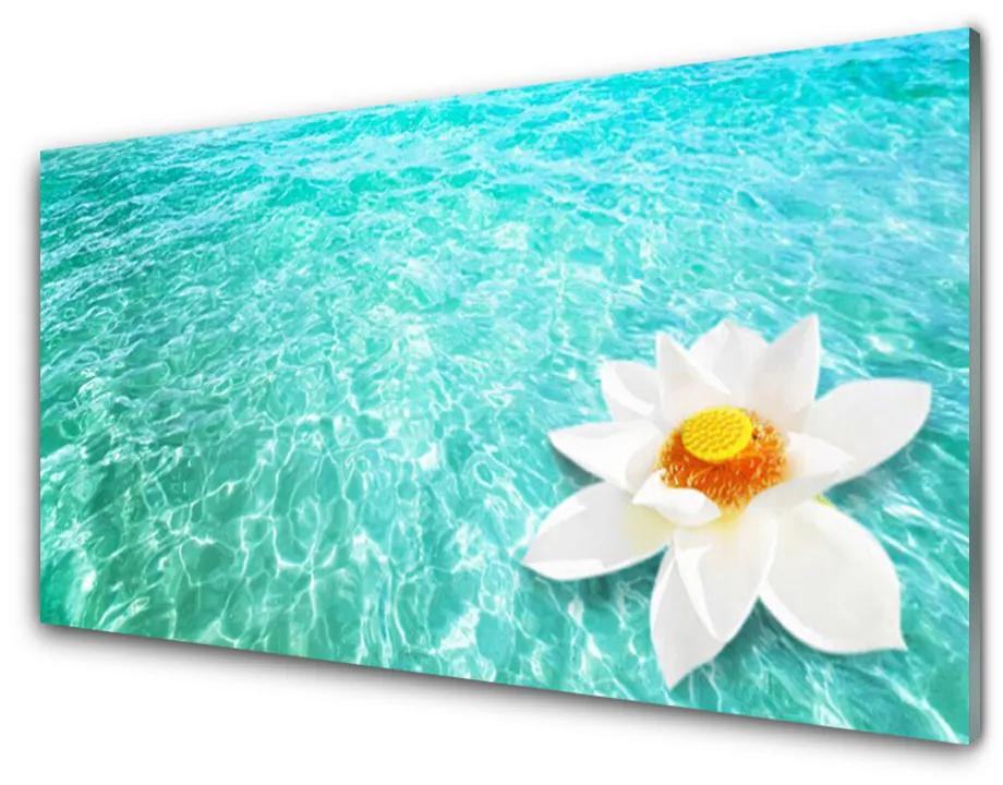 Schilderij op acrylglas Water flower art 100x50 cm
