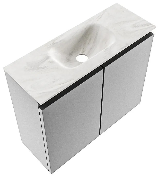 Mondiaz Ture DLux toiletmeubel 60cm plata met wastafel ostra midden met kraangat