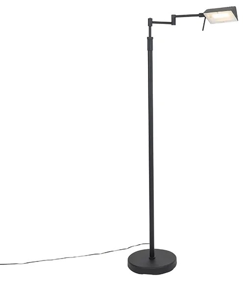 Design vloerlamp zwart incl. LED met touch dimmer - Notia