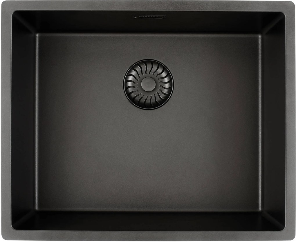Caressi Spoelbak 54x55x22,2 cm Zwart