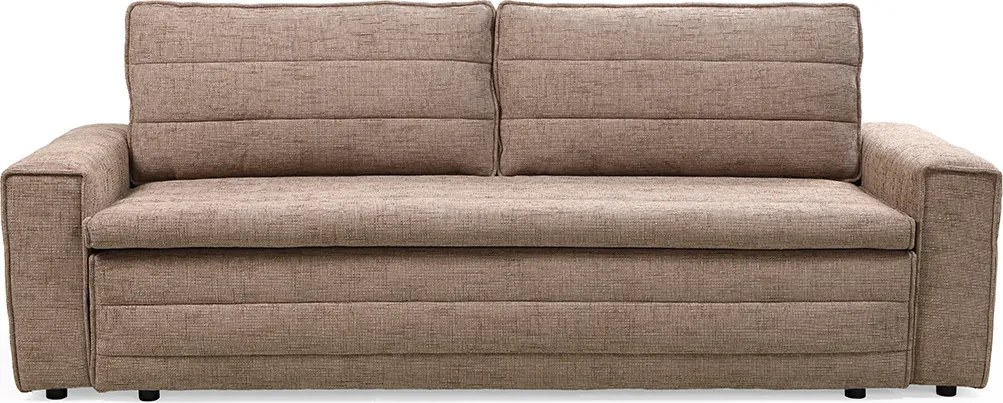 Bruine Slaapbank Met Strepen Stiksel