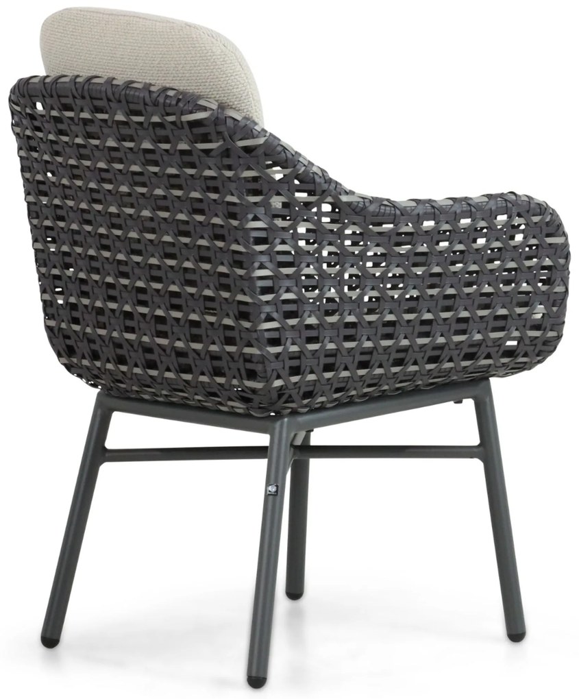 Tuinstoel Aluminium/wicker Grijs-antraciet Santika Yovan