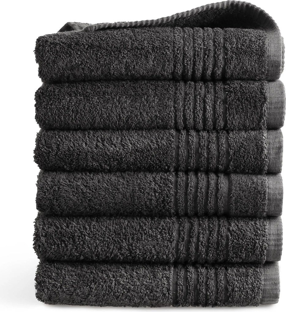 Handdoek Supreme Collectie - 6 stuks - 50x100 - antraciet