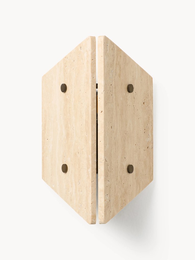 Wandlamp Kleo van travertijn