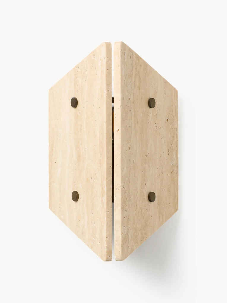 Wandlamp Kleo van travertijn