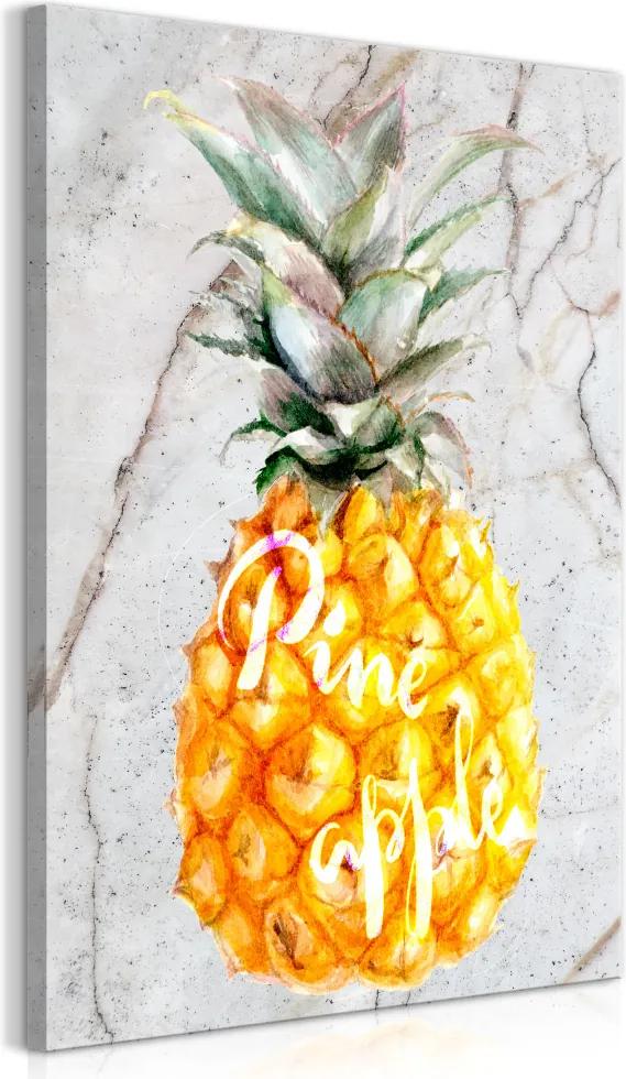 Schilderij - Pineapple en Marmer