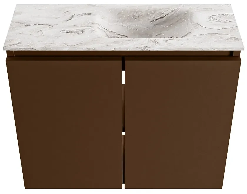 Mondiaz Ture DLux toiletmeubel 60cm rust met wastafel glace rechts met kraangat