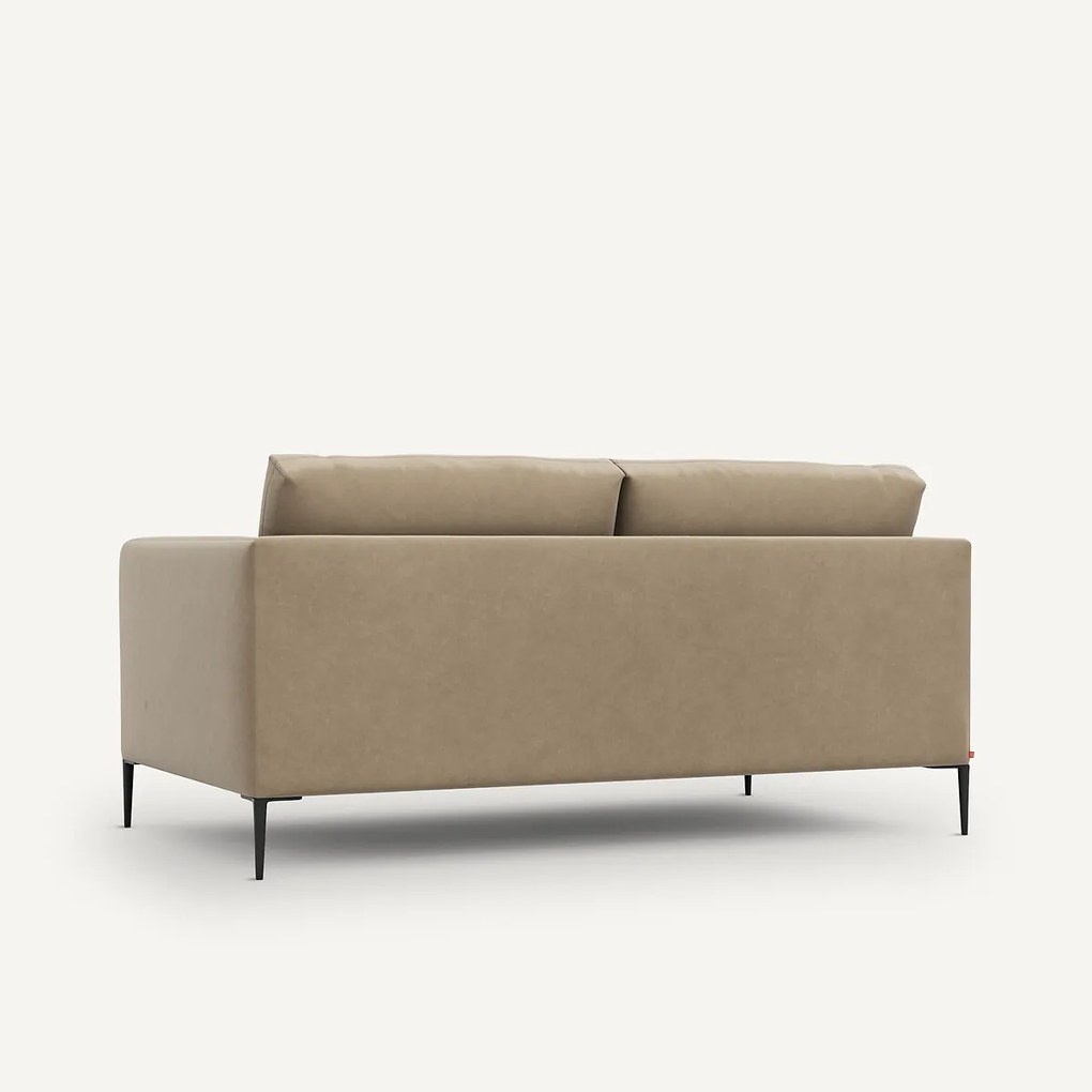 Compacte zitbank in fluweel, Oscar, ontwerp E. Gallina