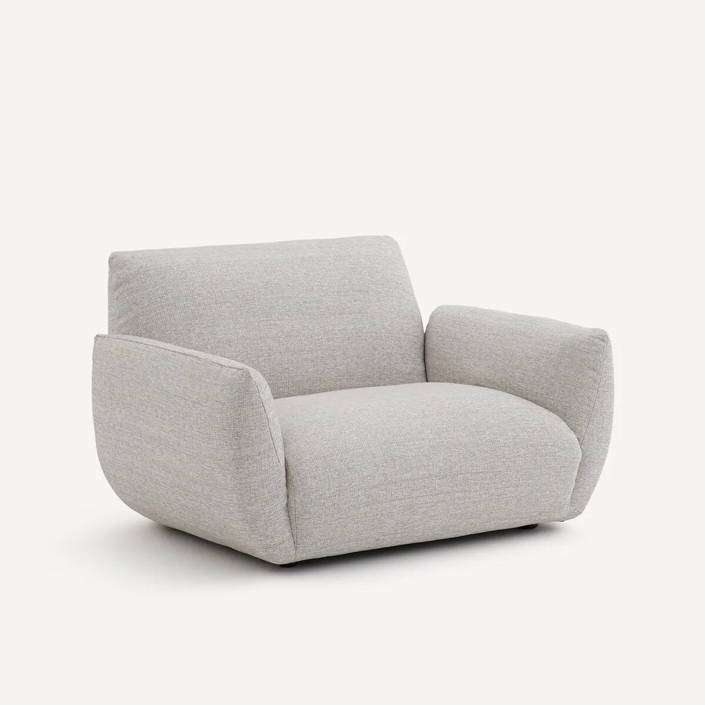 Fauteuil in jaspé stof, Spogano