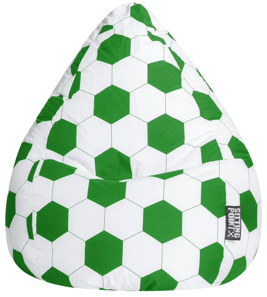 Zitzak Voetbal XL - Groen/Wit