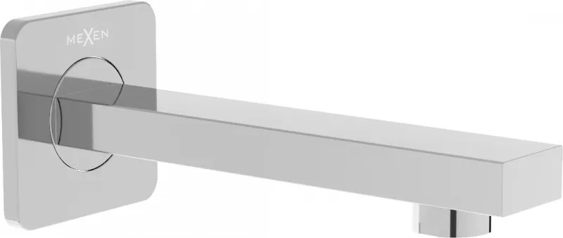 Mexen Cube baduitloop wand, chroom - 79370-00