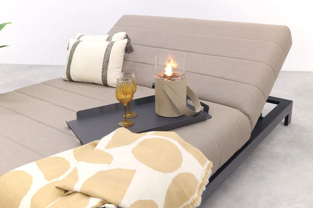 Mexico 2-persoons sunbrella ligbed - Taupe